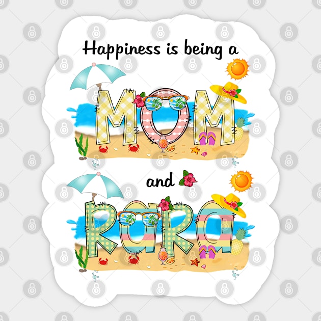 Happiness Is Being A Mom And Rara Summer Beach Happy Mother's Sticker by KIMIKA